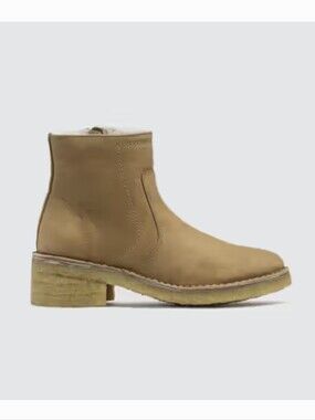A.P.C. Ariette Shearling-Lined Leather Boots Size 37 Or 7
